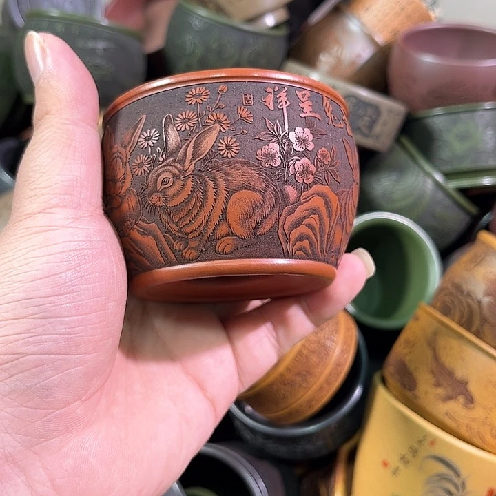 茶杯紫砂全手工紫砂主人杯