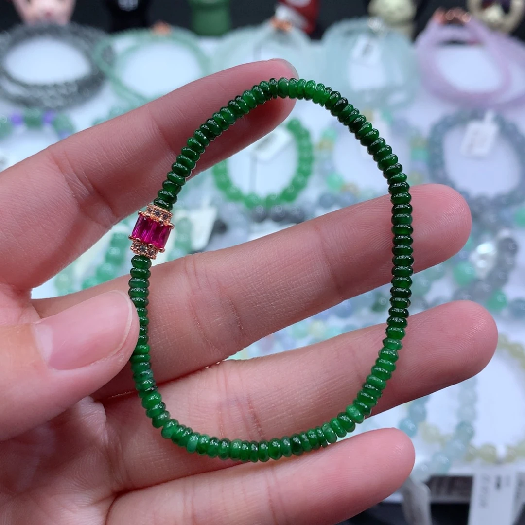 翡翠手链未镶嵌天然