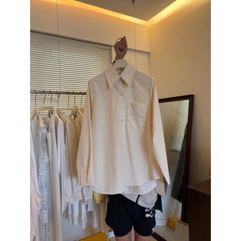 27357韩代高货中长款设计师品牌刺绣衬衫50098衣长72