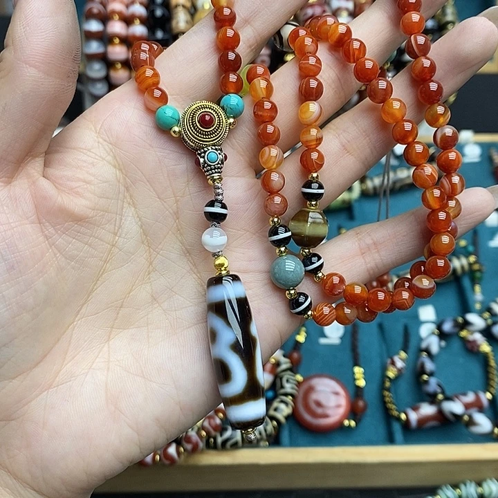 玛瑙/玉髓合金颈饰