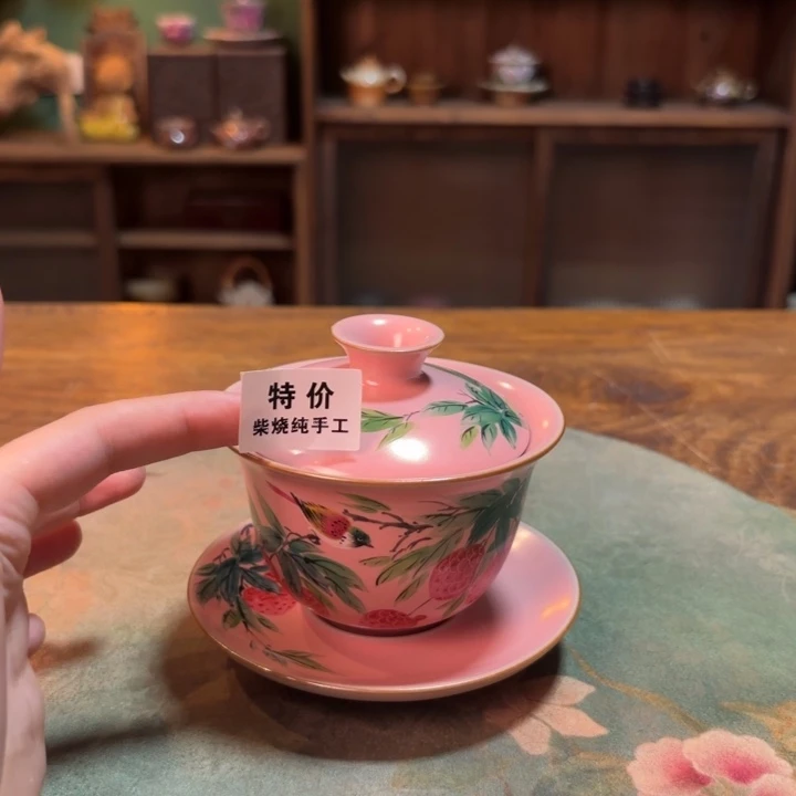 柴烧纯手工手绘陶瓷