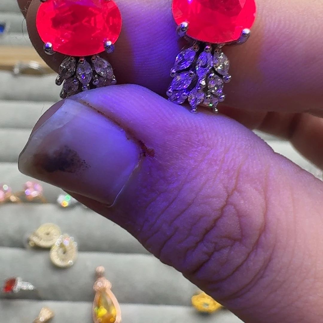 托帕石戒指银S925镶嵌