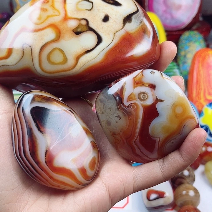 美***林玛瑙/玉髓未镶嵌耳饰