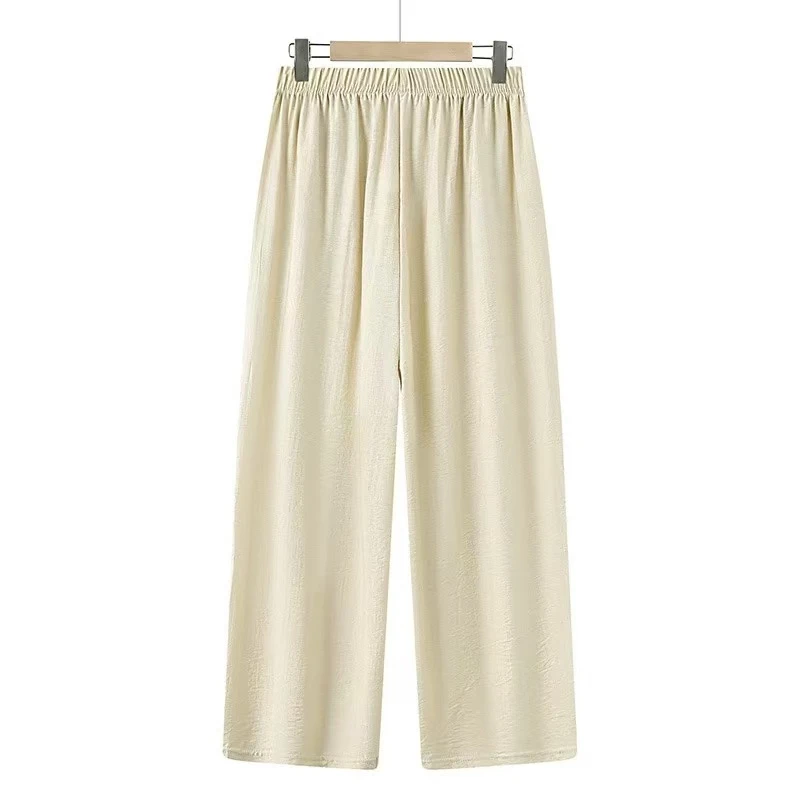 IRRYFEN/衣氛 裤子女夏季薄款百搭白色休闲裤宽松纯色直筒裤新款