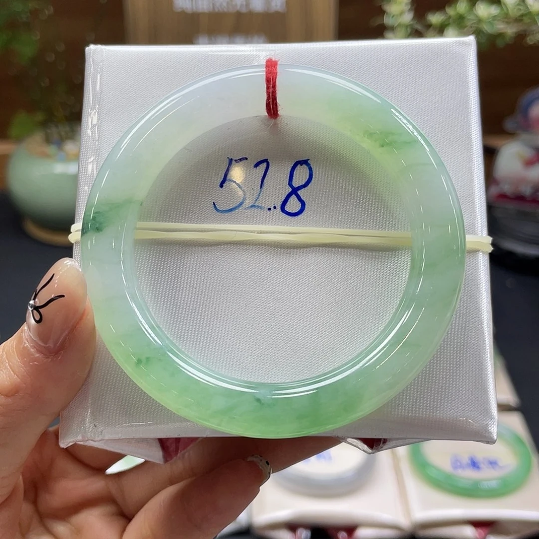 翡翠未镶嵌手镯53 号