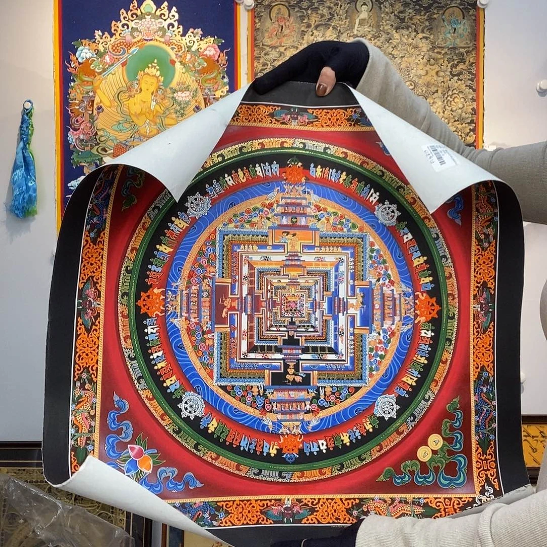 卷轴画纯手绘唐卡坦诚50厘米左右