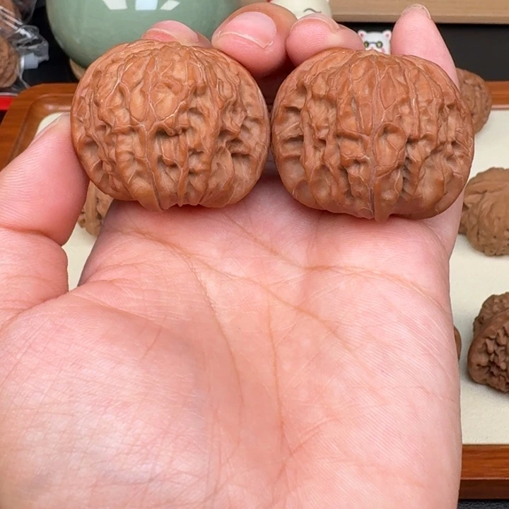 文玩核桃把件全品磨盘40