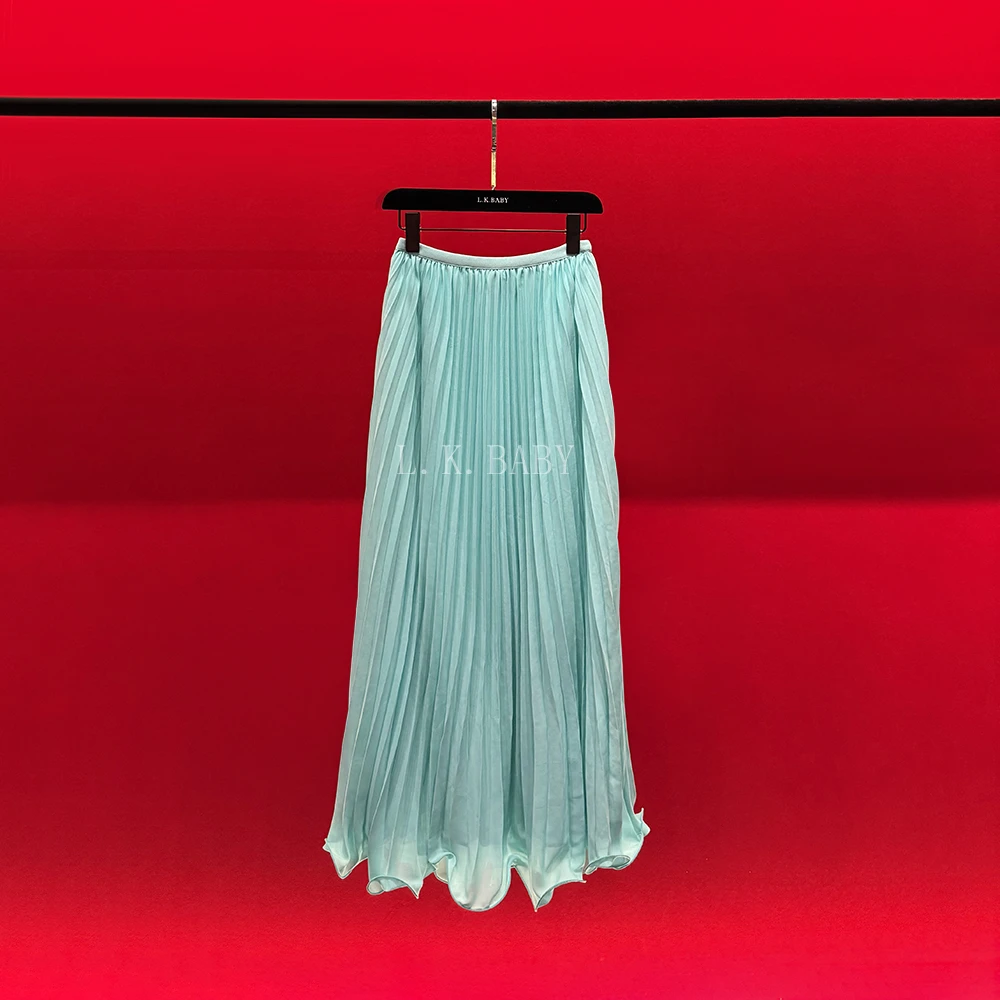 【L.K.BABY】气质如兰S  法式时尚「风琴百褶」显瘦海边度假百褶裙