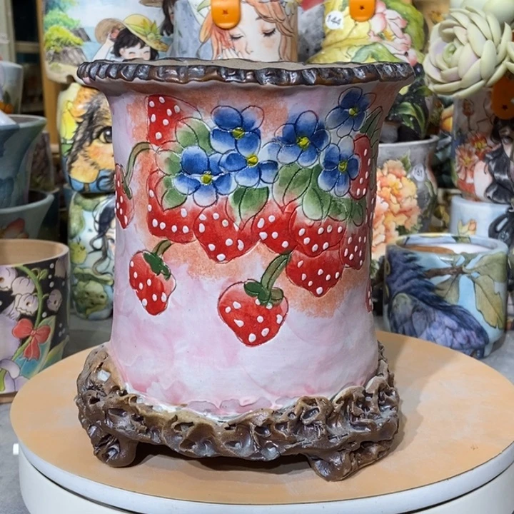 红陶景德镇艺术手绘作品