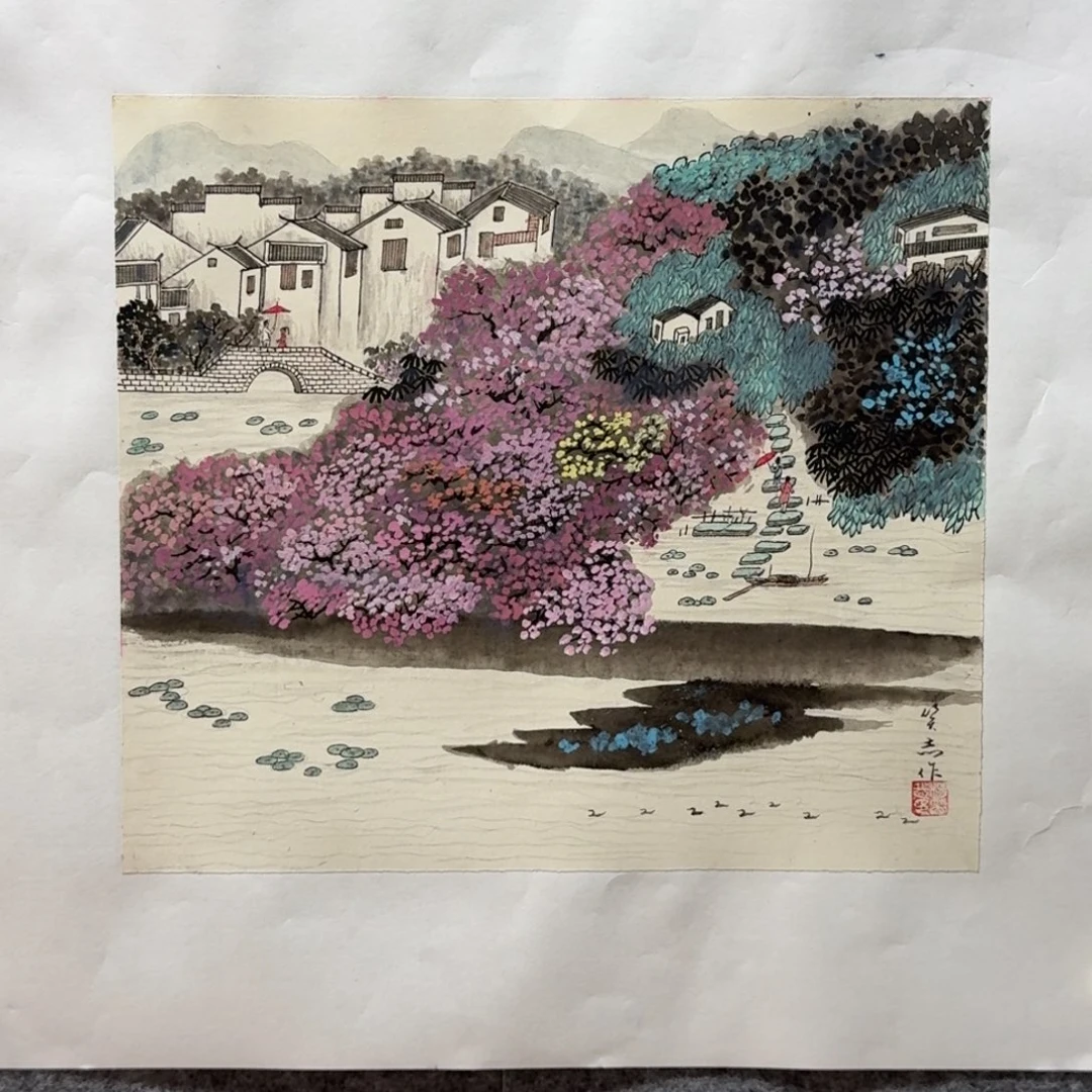 国画34斗方作品山水