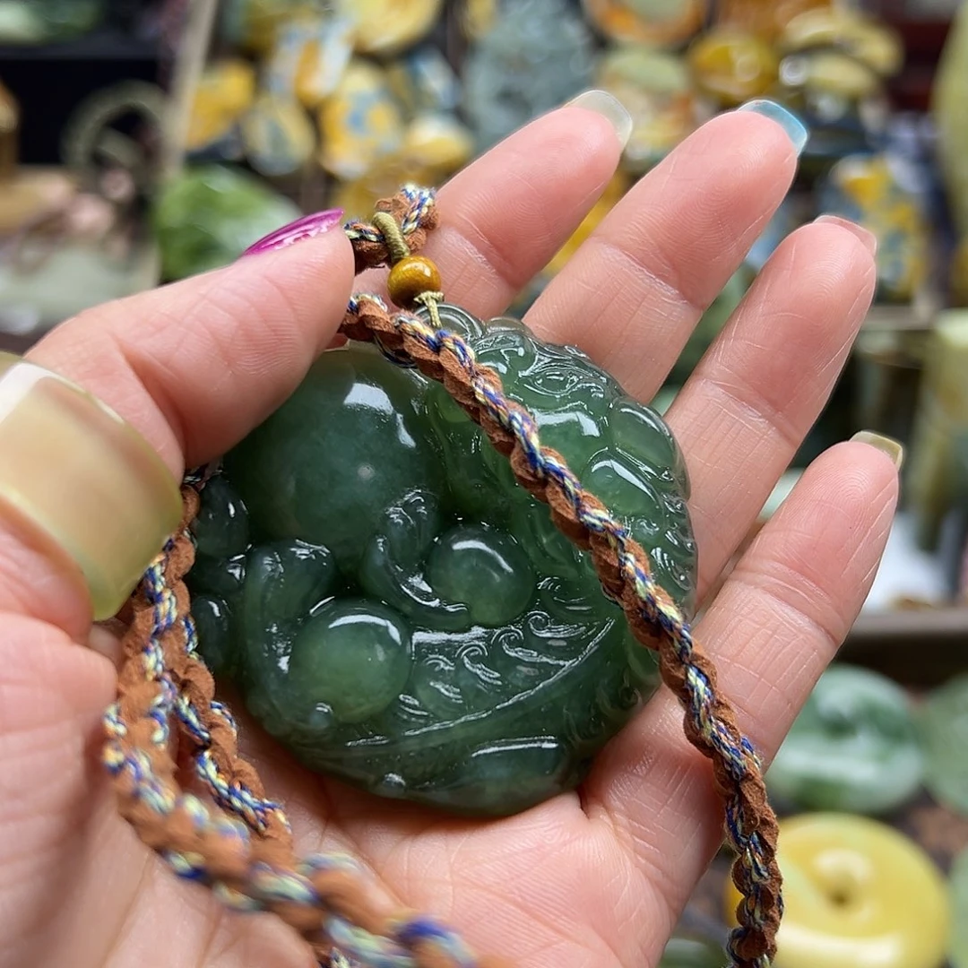 岫玉未镶嵌颈饰a****_岫玉貔貅