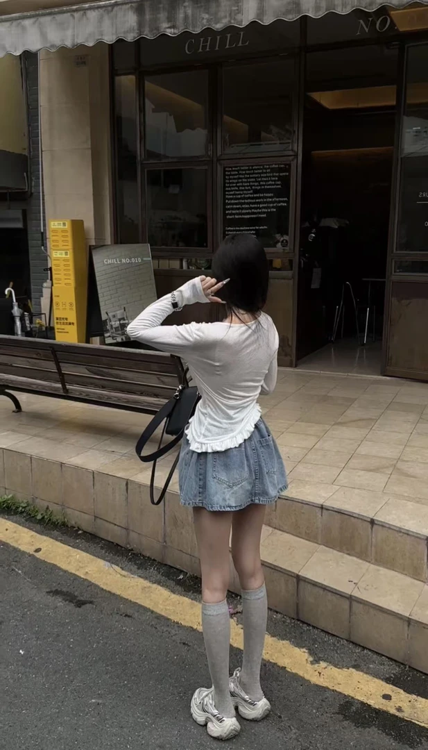 花边防晒小衫/牛仔裙裤