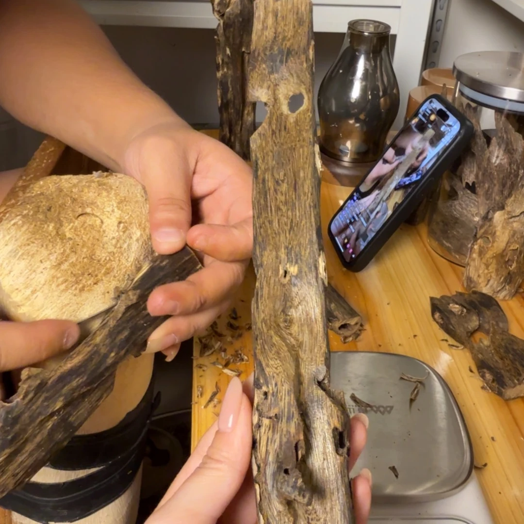 沉香紫奇虫漏香51克