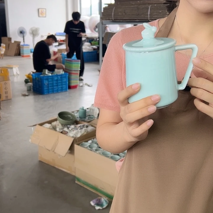 龙泉云间青瓷小米茶器