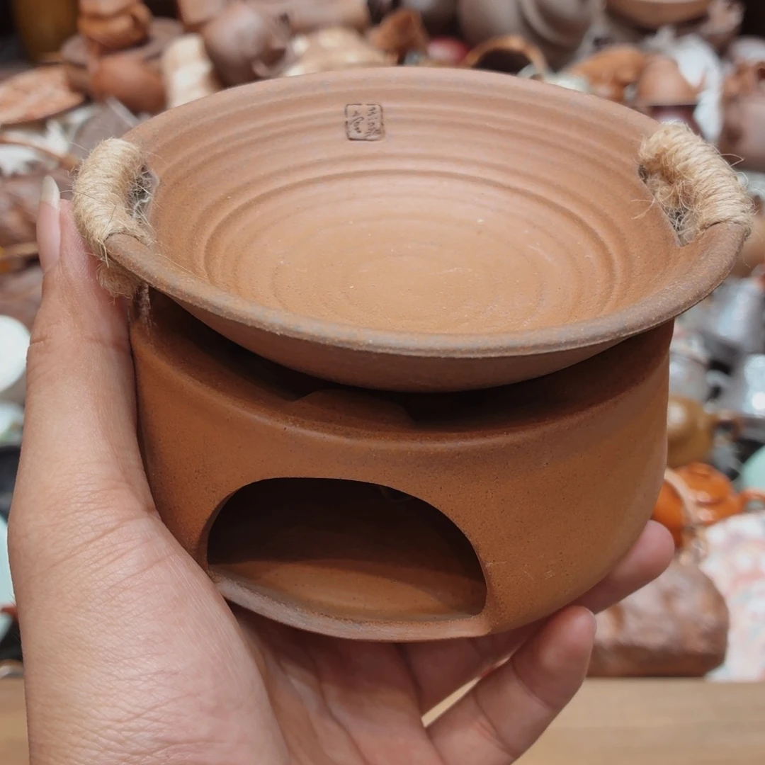 柴烧老岩泥茶壶器皿