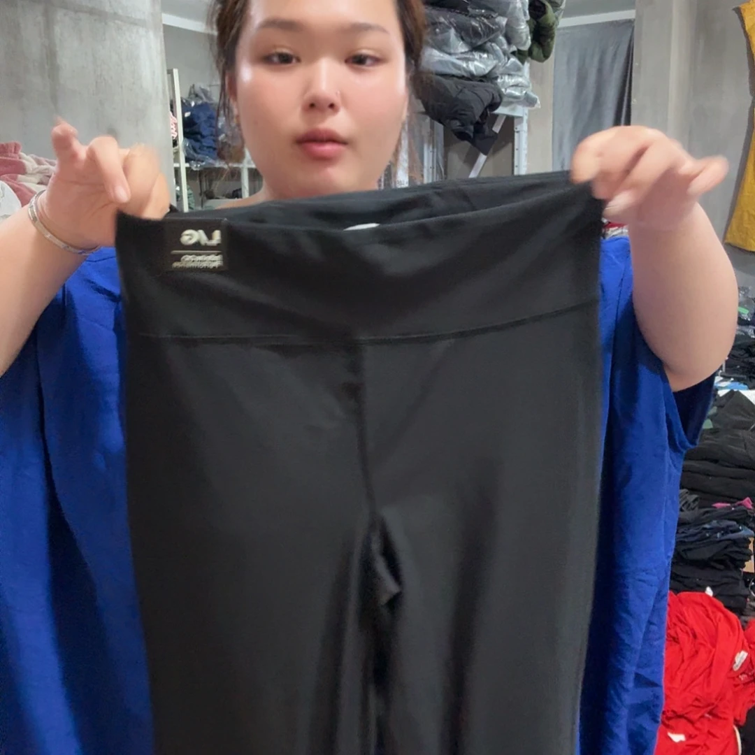 夏黑色微喇瑜伽裤L
