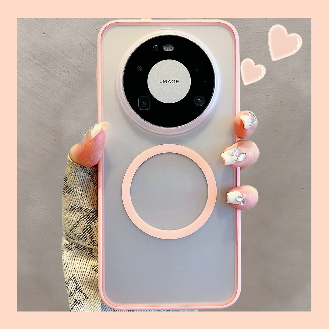 适用华为mate80promax新款手机壳高级感透明磨砂磁吸mate70/60pro