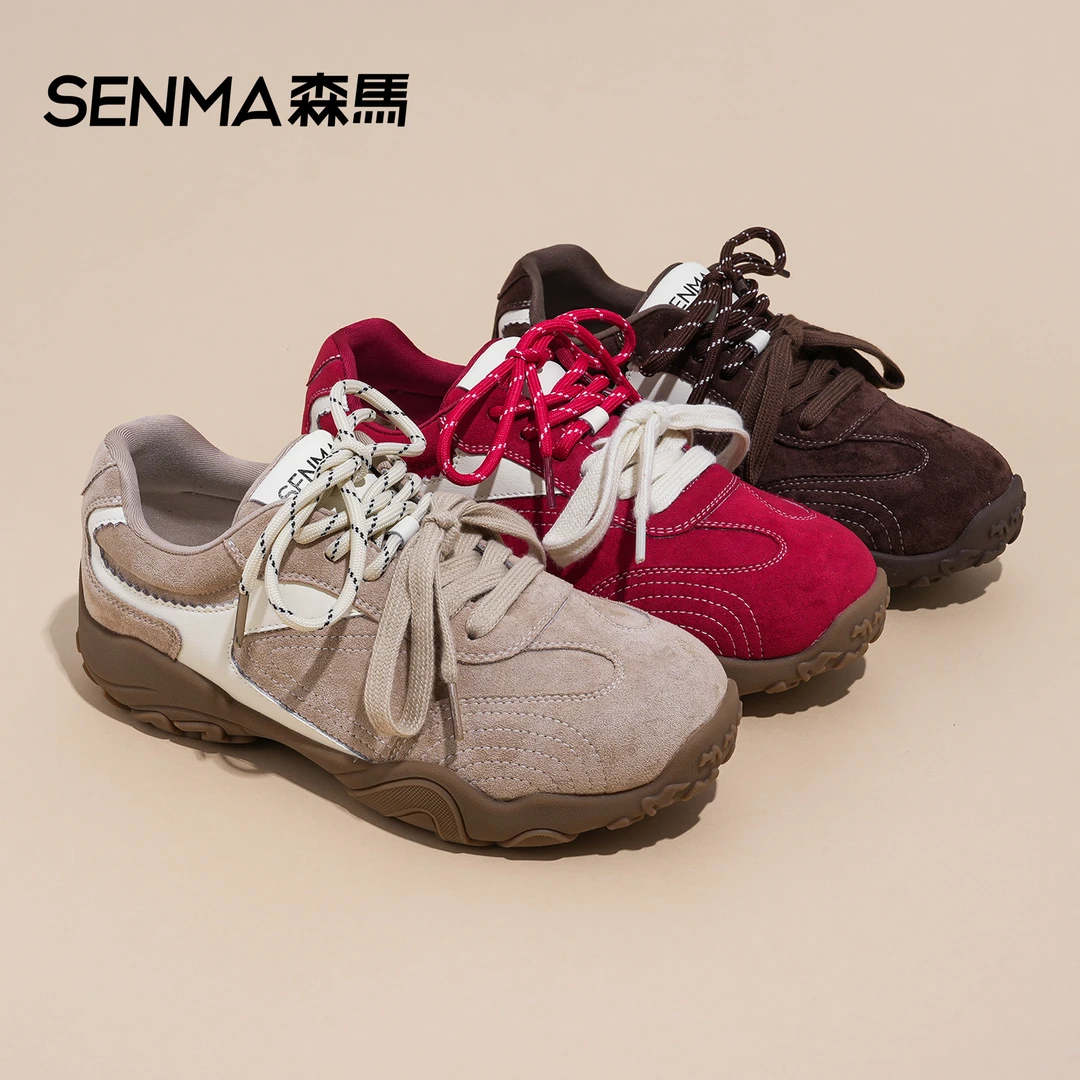 SENMA/森马【琥珀流光】德训鞋时尚休闲鞋车缝线秋季时尚软底复古