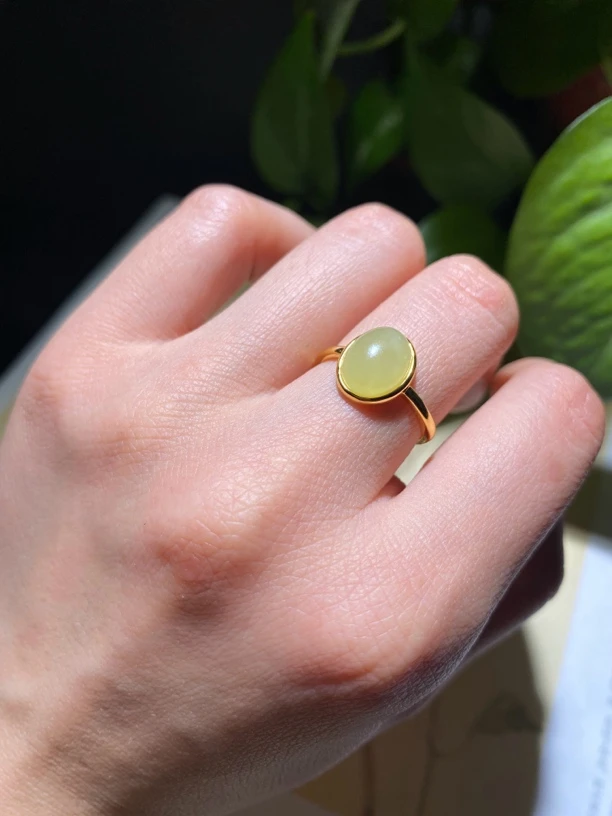 【橦芯珠宝】新疆若羌黄口戒指