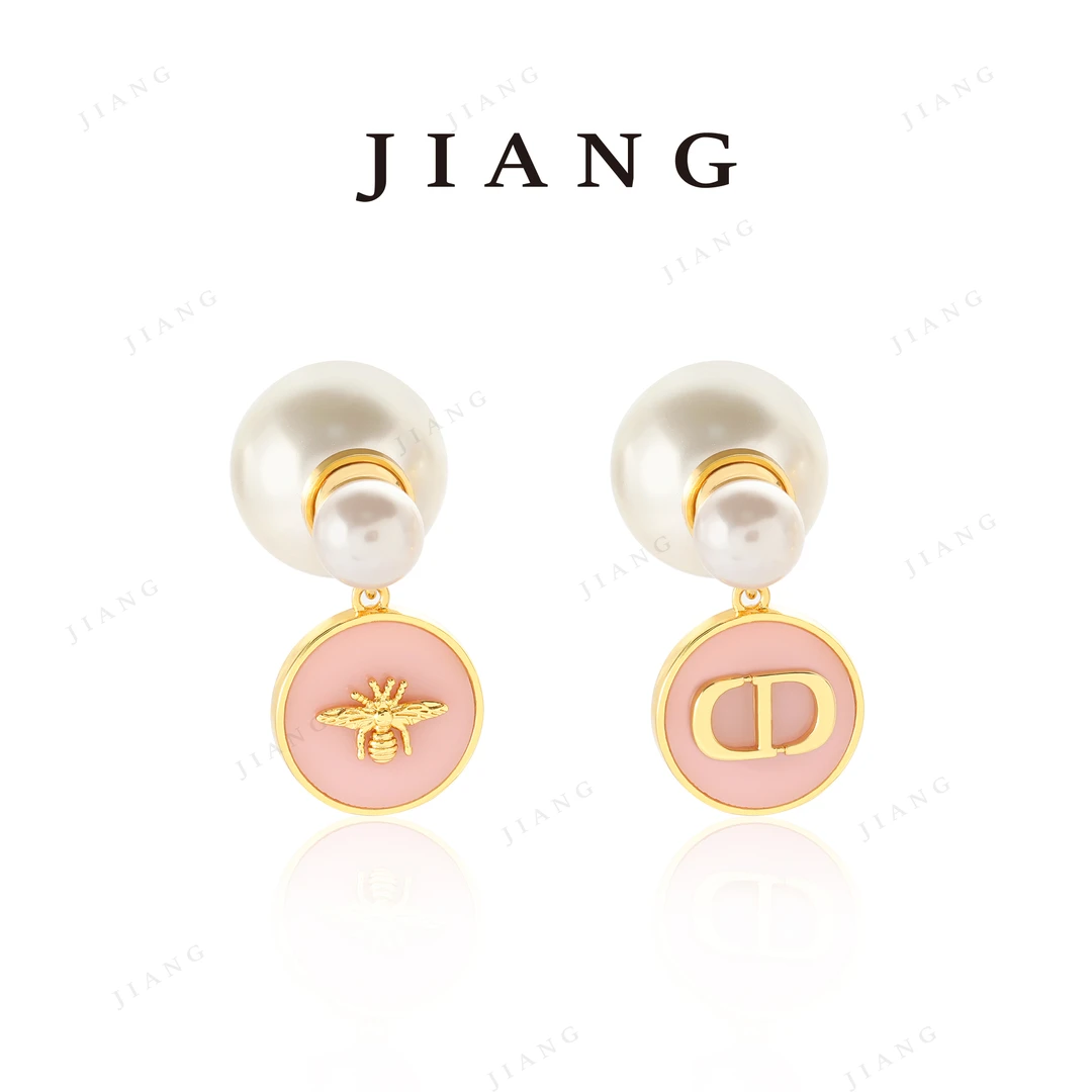 镀K金 925银针【CD】 CNC精工 滴釉气质轻奢时尚可爱耳钉  3991