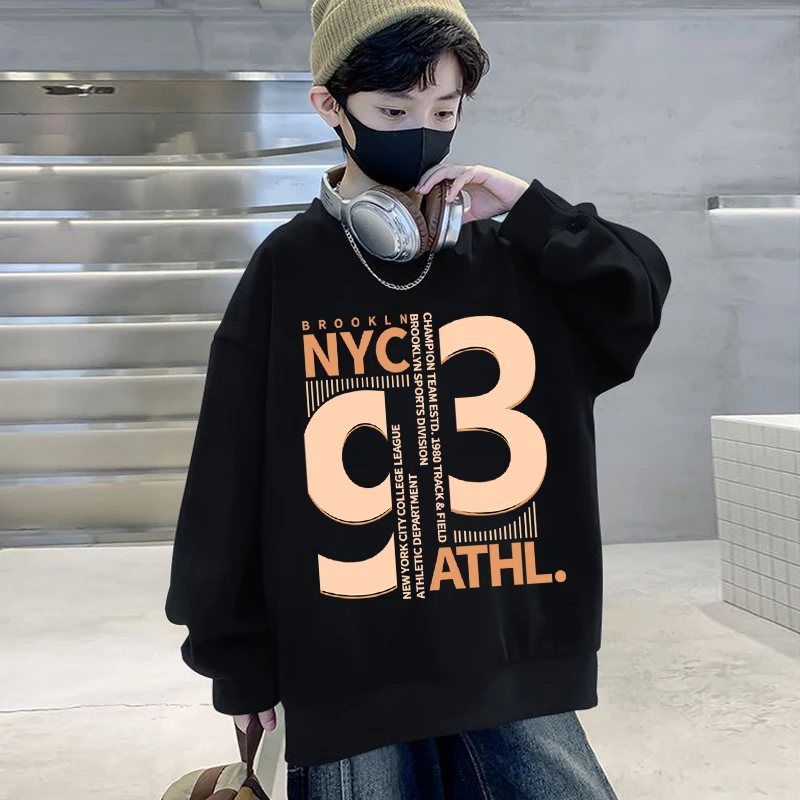 男童卫衣春秋款2025潮牌秋装薄款上衣男大童秋季新款炸街大童男装