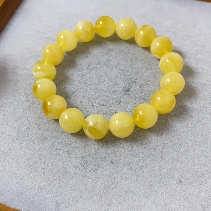 蜜蜡裸石未镶嵌串