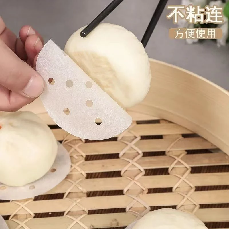 【到手1000张】9cm蒸笼纸一次性蒸包子蒸笼垫纸垫家用不粘耐高温