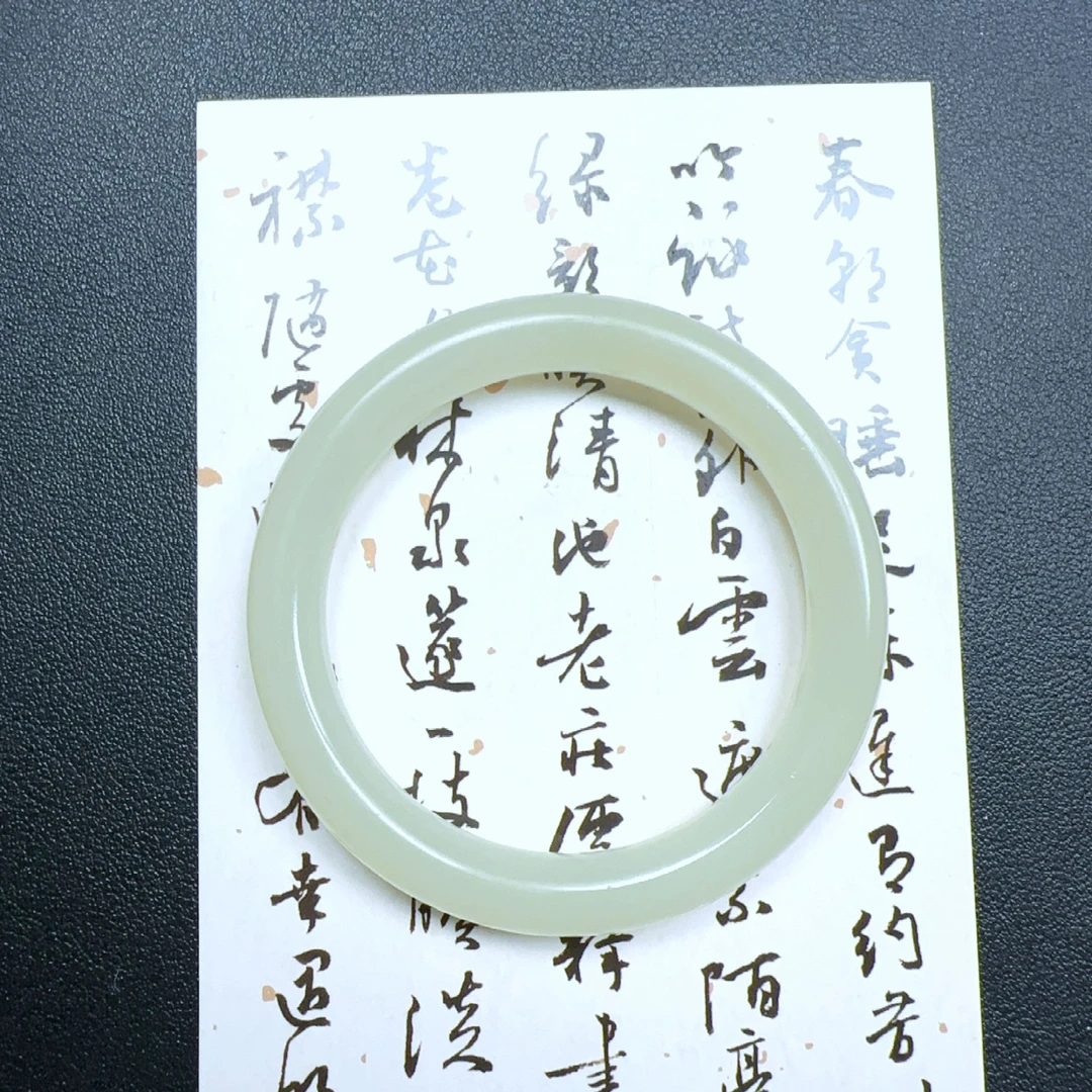 纯天然玉石手镯茶晴色60圈口