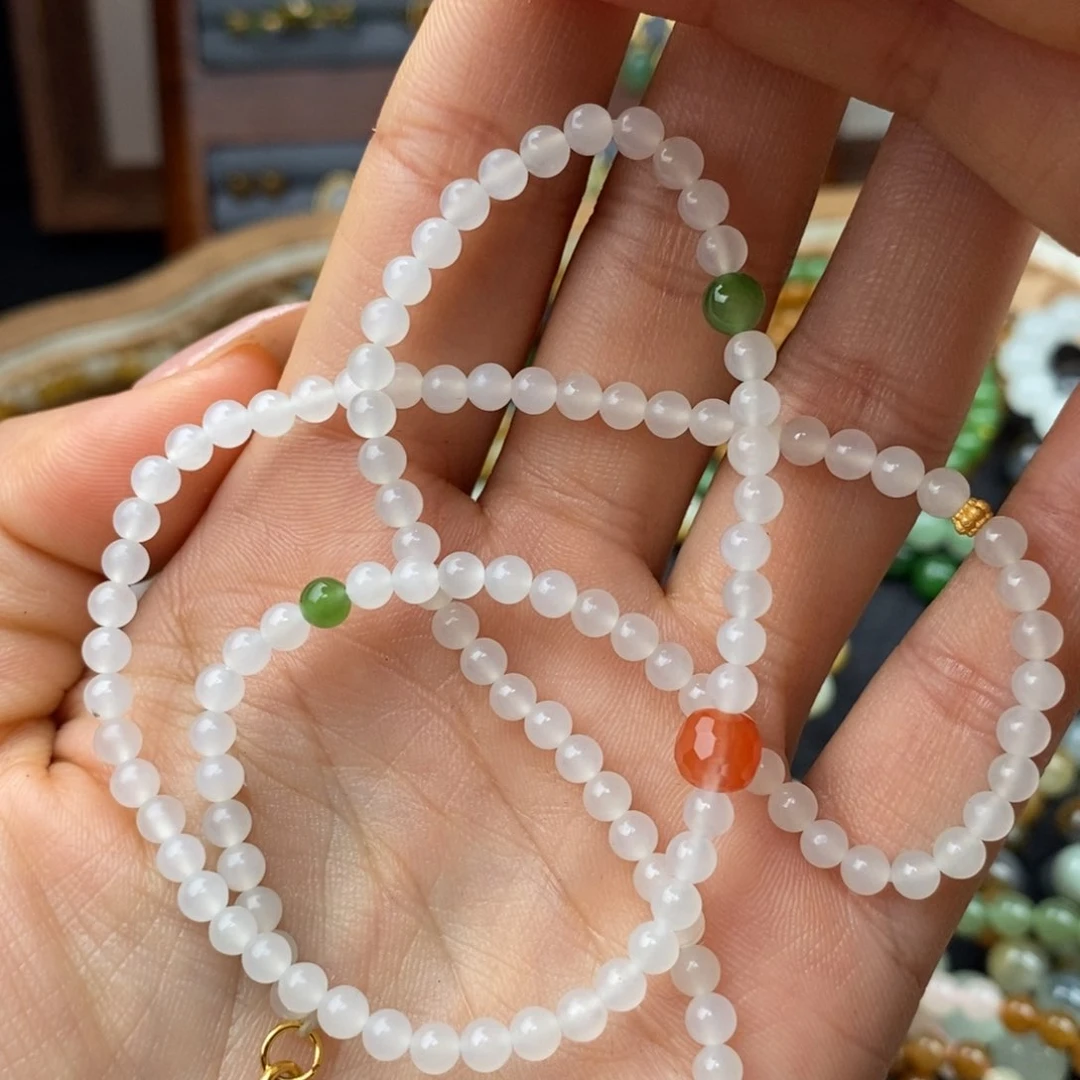 和田玉冰羊脂多圈设计款未镶嵌