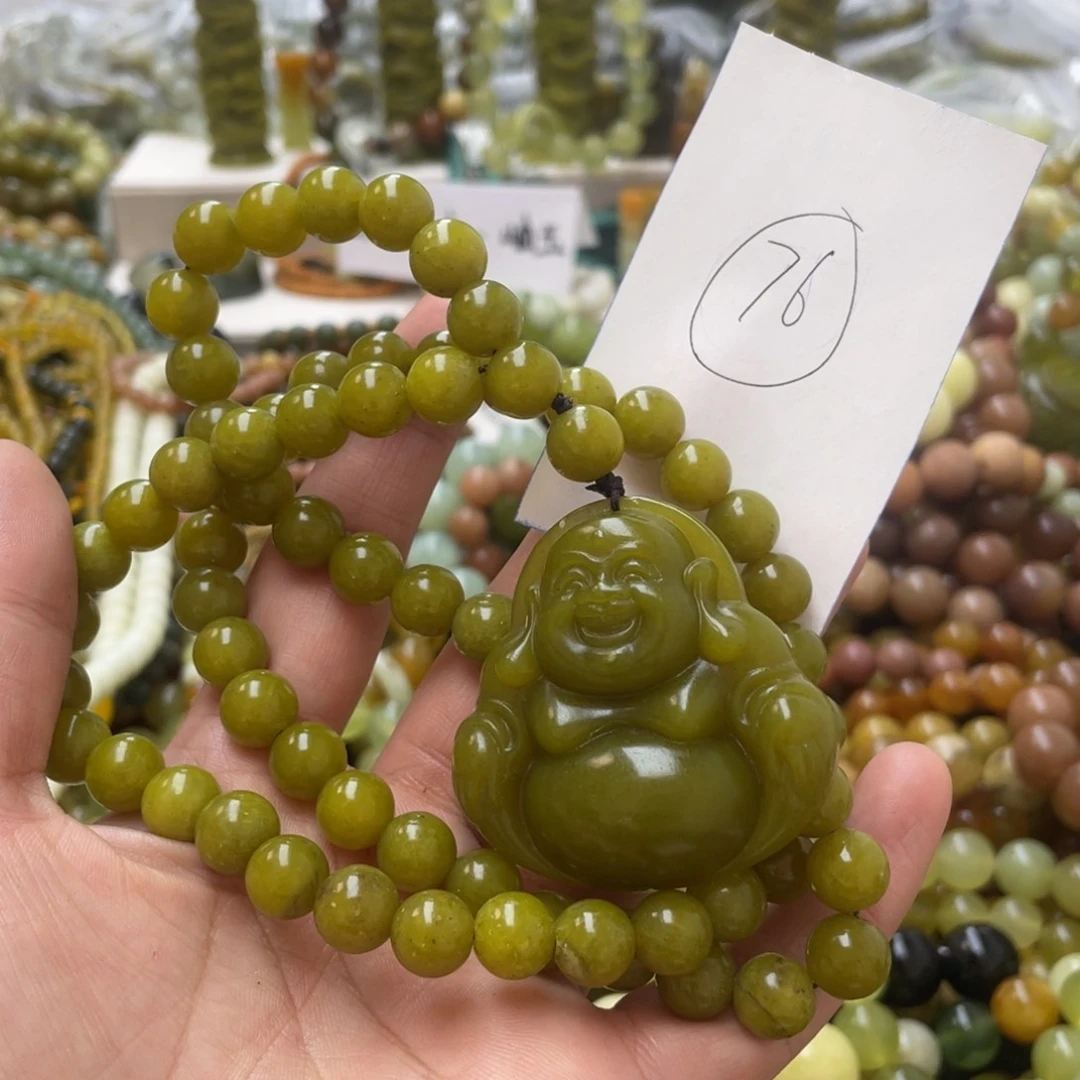 蛇纹石玉手链未镶嵌