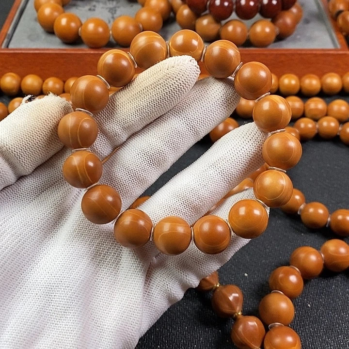 手串橄榄核正圆光珠1.35