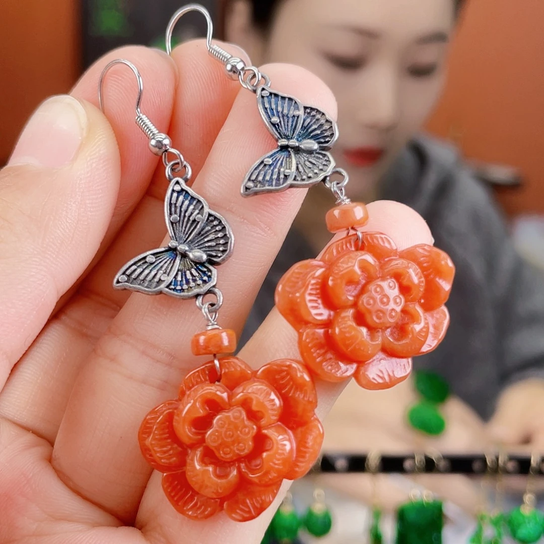 翡翠未镶嵌耳饰饰品