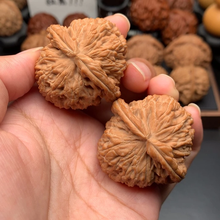 把件文玩核桃41全品球白