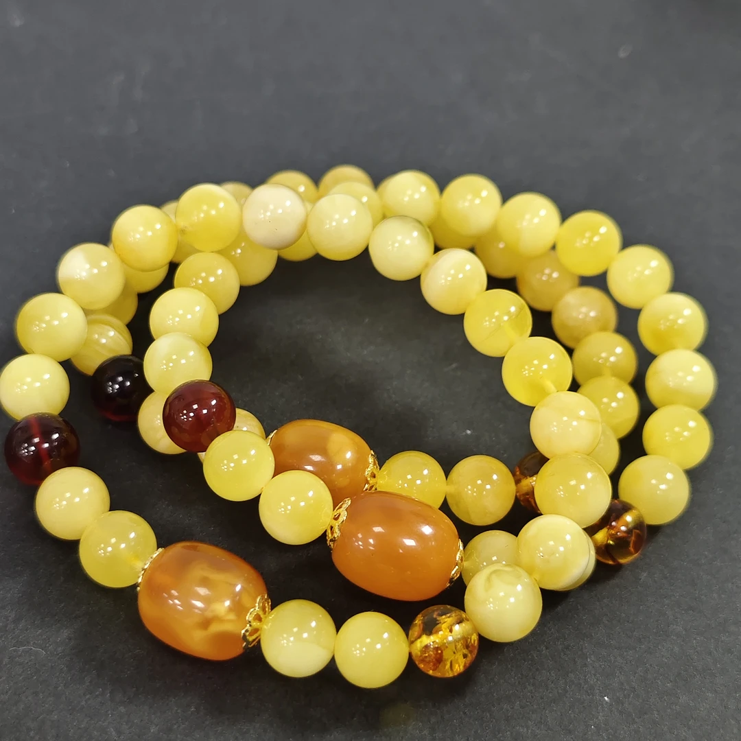 【书记甄选】天然原创蜜蜡单圈手链 多样性发一件 约8mm 8351LF