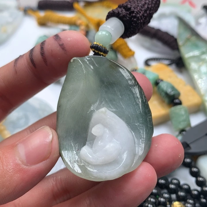 颈饰未镶嵌翡翠保真天然a货翡翠