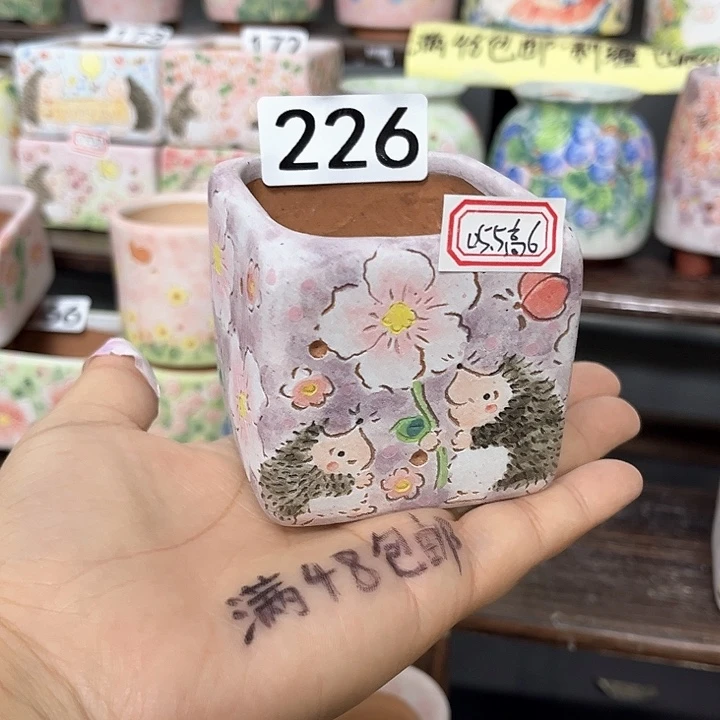 微瑕手工制作多肉花盆