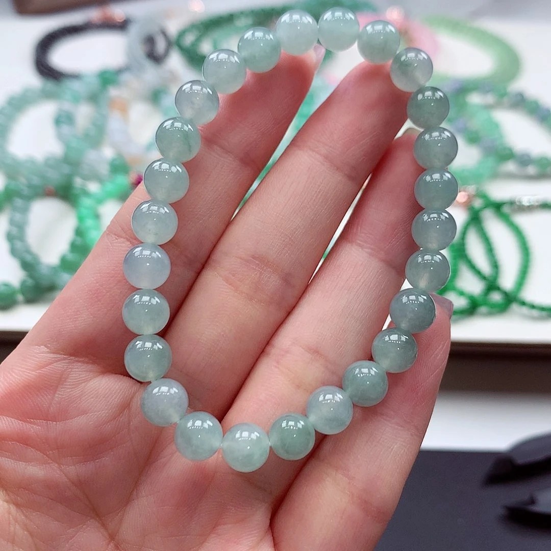 未镶嵌手链翡翠手链7mm