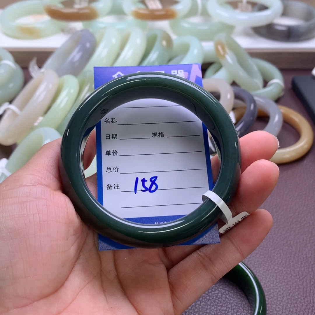 和田玉手镯未镶嵌61