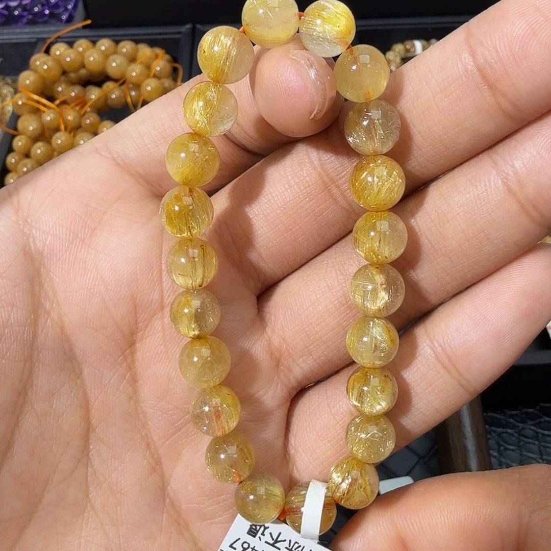 未镶嵌发晶手链天然金发晶