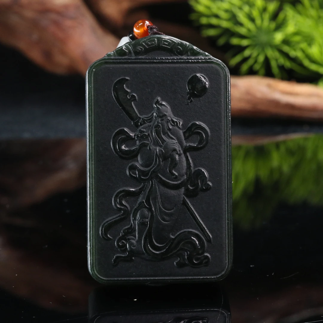 45和田玉黑青吊坠/401937北京中保拍卖