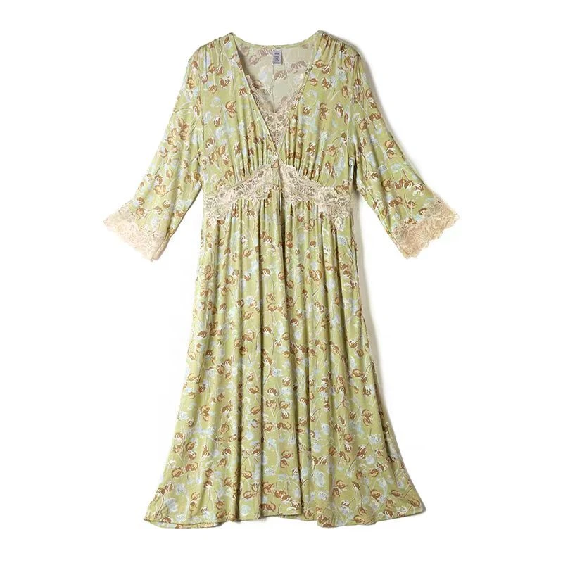 卡麦酱-AC 蕾丝拼接碎花连衣裙 12282