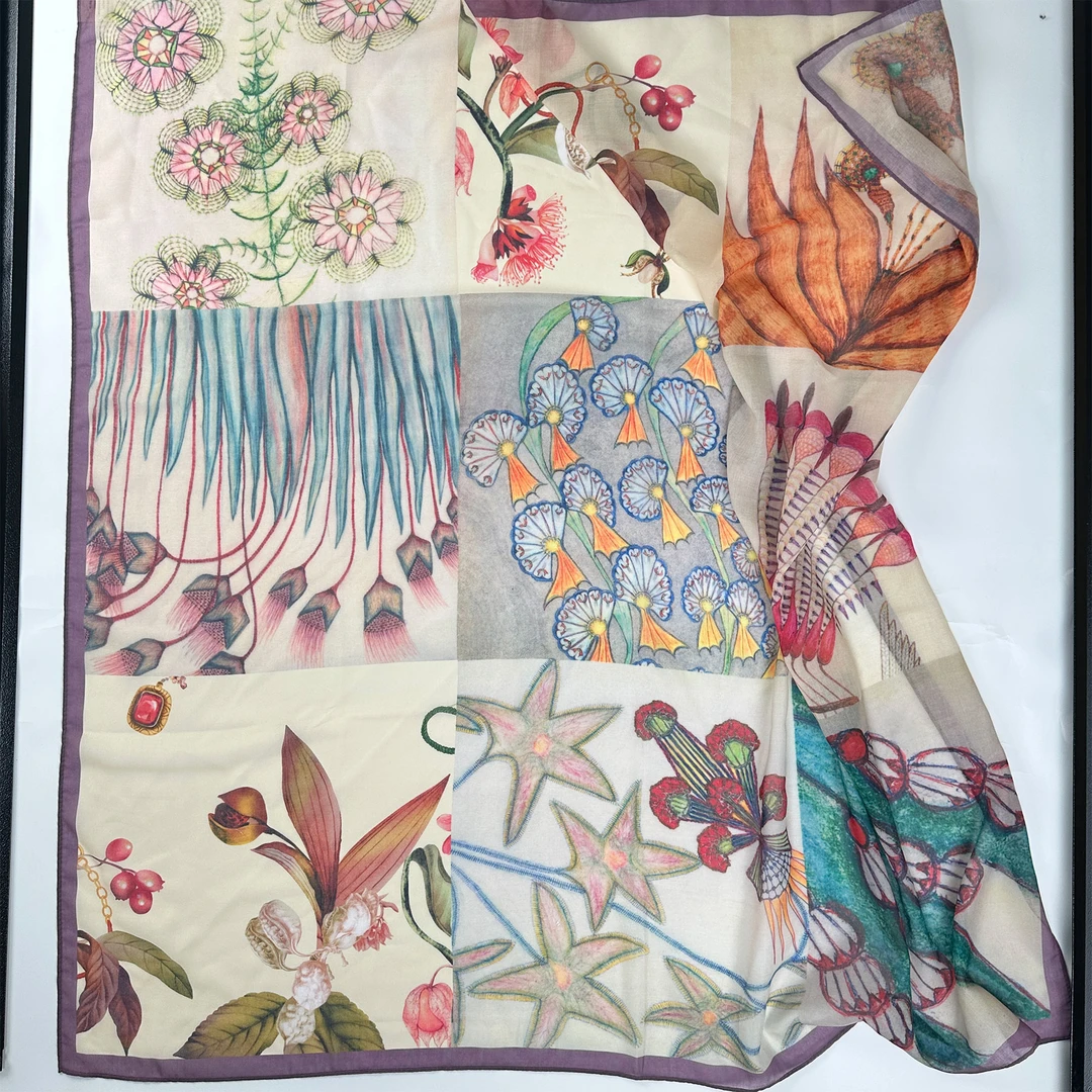 【紫韵】薄棉时尚女士围巾丝巾时尚多功能夏季防晒防风薄款沙滩