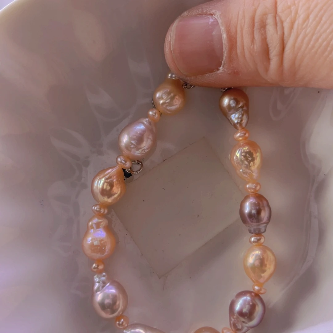 淡水珍珠手绳合金