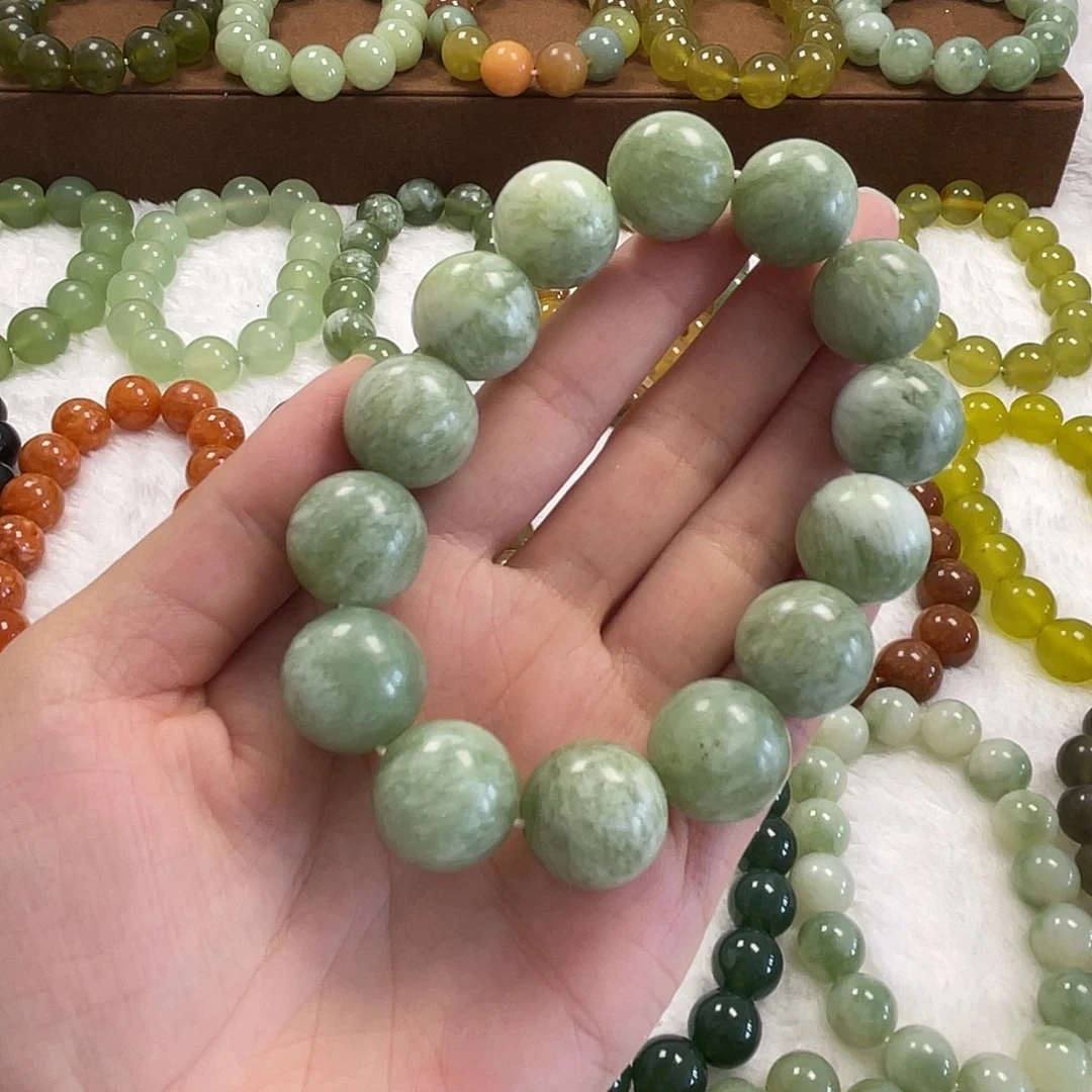 未镶嵌蛇纹石玉手串
