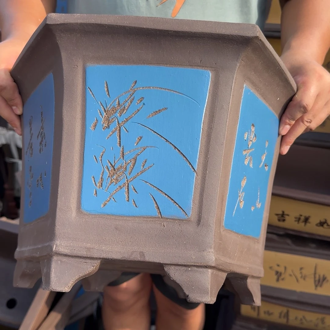 紫砂花盆口径33.21口径