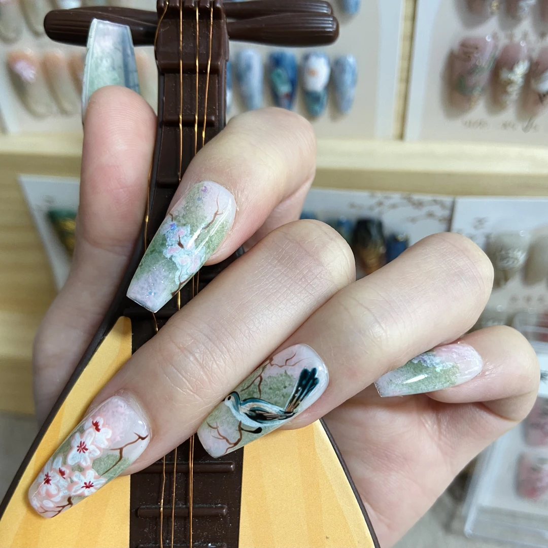 【春晓】国风原创纯手绘日常出街超好看高级穿戴甲