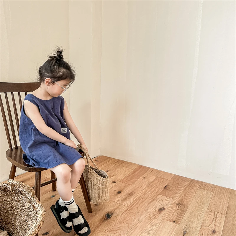 ab.baby【收官福利闭眼入】韩货童装夏季女童韩版全棉波点连衣裙