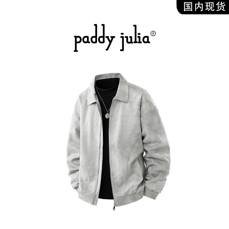 Paddy julia美式高级感扎染夹克男款春秋季轻奢翻领休闲男装外套