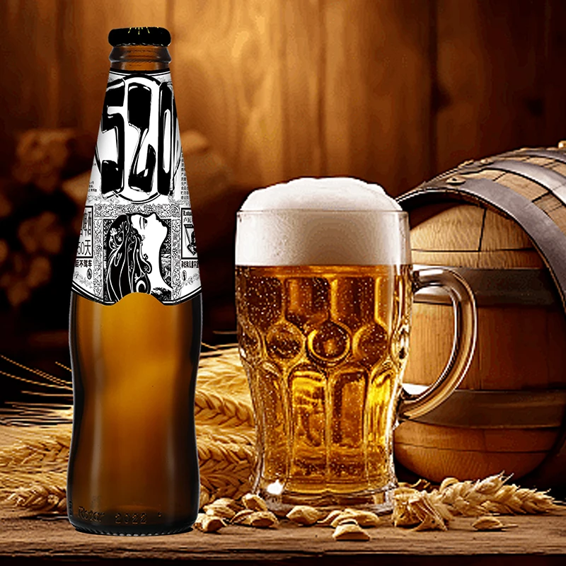 缪塞卢瓦尔小镇精酿小麦原浆520英国黄啤6支装8%原麦汁酒精度2.5°