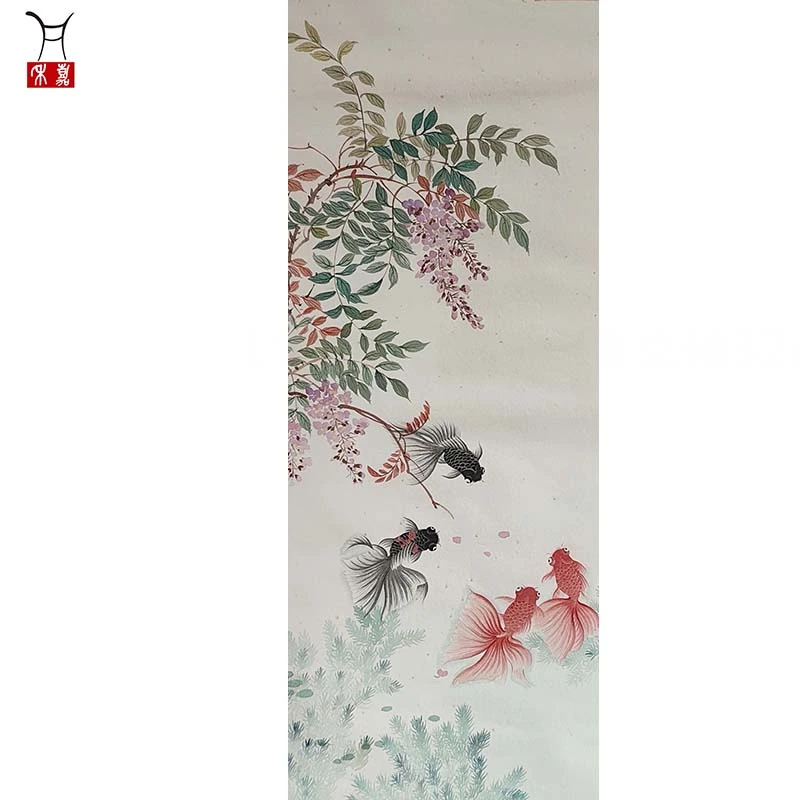 L1023金鱼立轴32x72/2平尺